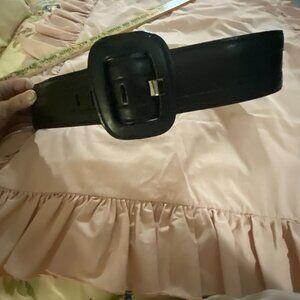 ENC~Antonio Melani Black Leather Wide Belt~ LG